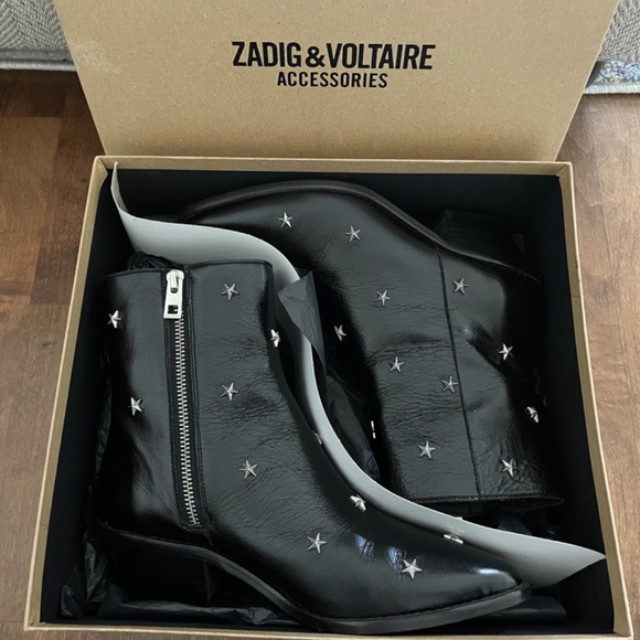 New with Tag Zadig & Voltaire black ankle boots - Picture 10 of 10